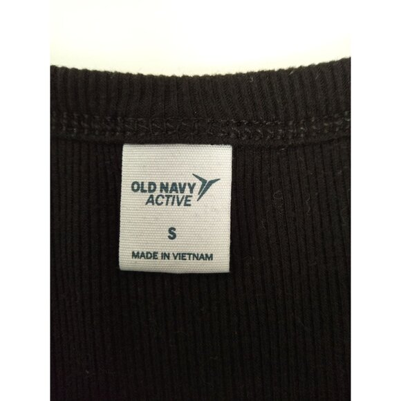 Old Navy Active Women's Black Cropped Drawstring Tank Top Size Small - Picture 5 of 6